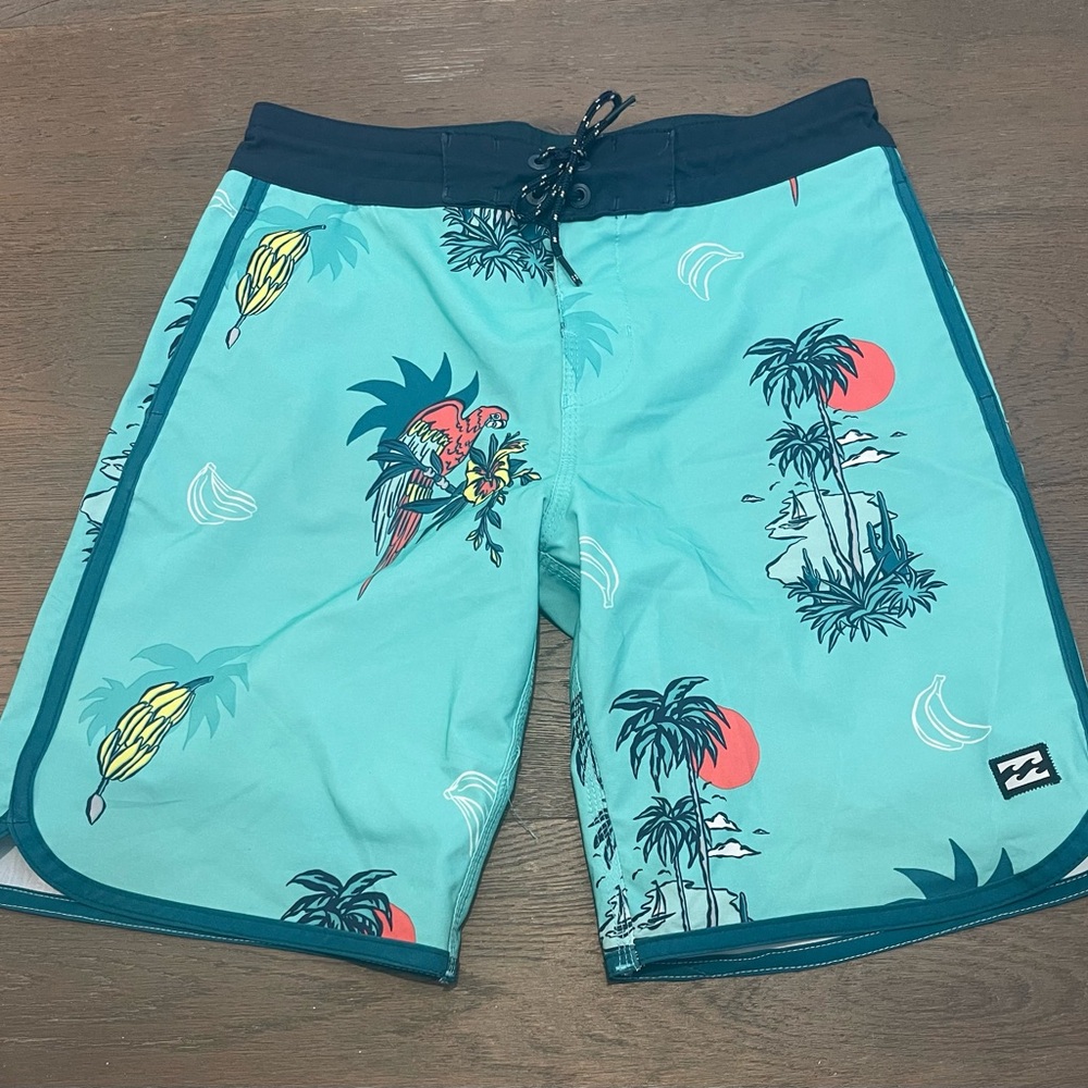 Billabong Blue and Red Board Shorts Vibrant Swimwear